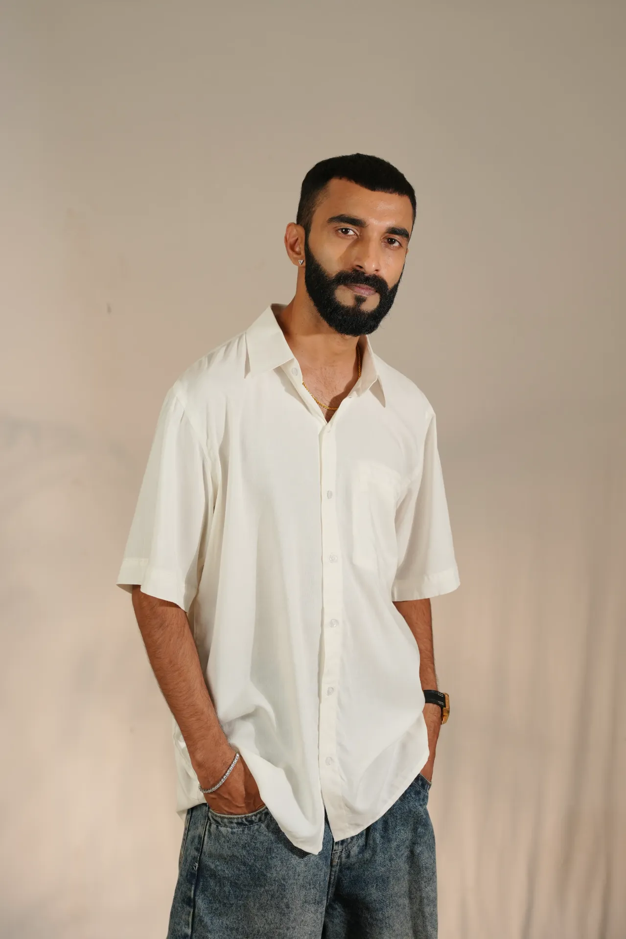 Relaxed Fit Half Sleeve Shirt